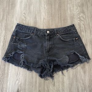 Topshop black denim shorts - 6